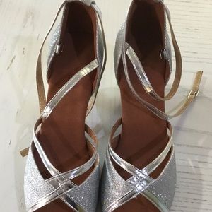 Sequin 2 inch Latin dance shoes $49